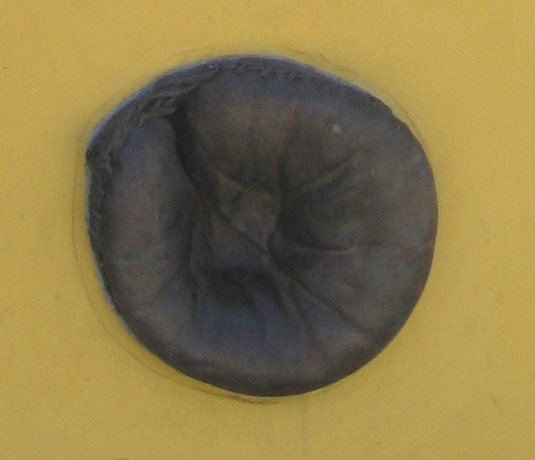 Exact duplicate of baseball catcher's mitt from the 1940's made of cast metal.