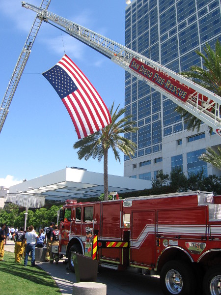 The selfless courage of 911 firefighters is honored.