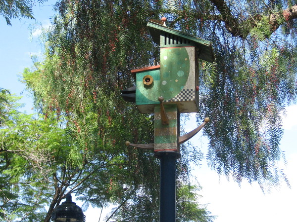 Houses for birds are creative works of imagination, built by local artists in 2008.
