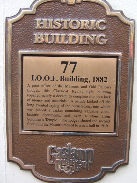 I.O.O.F. Building's cornerstone contains a stone from Soloman's Temple!