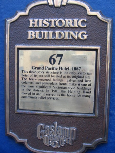 Grand Pacific Hotel was built in 1887 at this location.