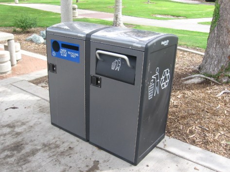New trash compacting and recycling cans along the Embarcadero are solar powered.