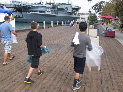 Old and young were helping out making our fine city even better.