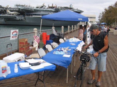 Scuba divers checked in here before beginning their underwater mission.