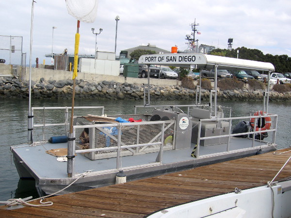 Port of San Diego's boat Tsunami II is used to help clean the bay.