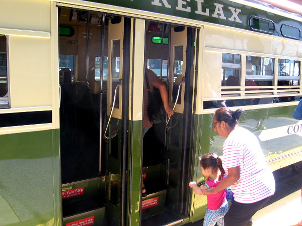 As we get off at City College, other folks step aboard the historic streetcar.