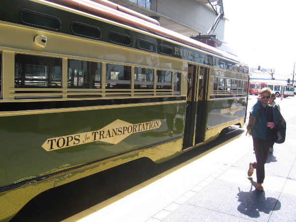 I turn around to enjoy another glance at this classic example of public transit.