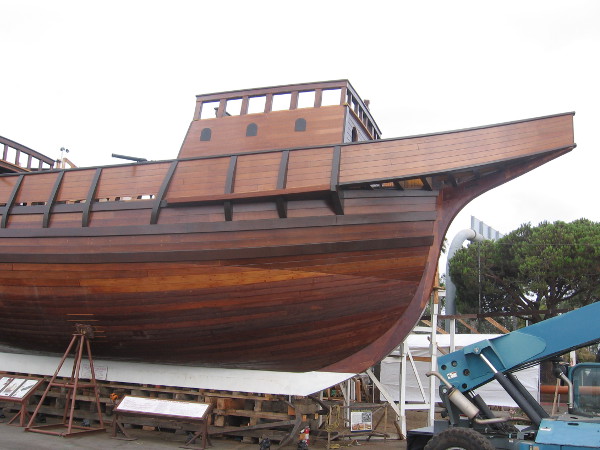 Bow modeled after historic ship sailed by explorer Cabrillo in 1542.