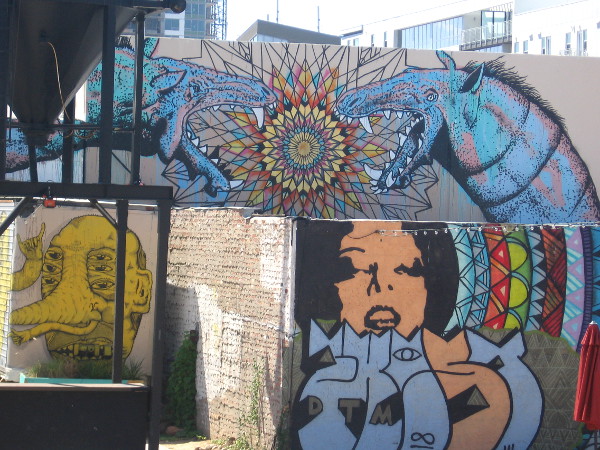 SILO in San Diego's East Village is bursting with colorful street art.