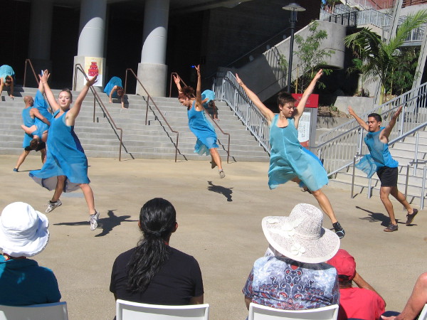 San Diego Dance Theater performs Trolley Dances at City College.
