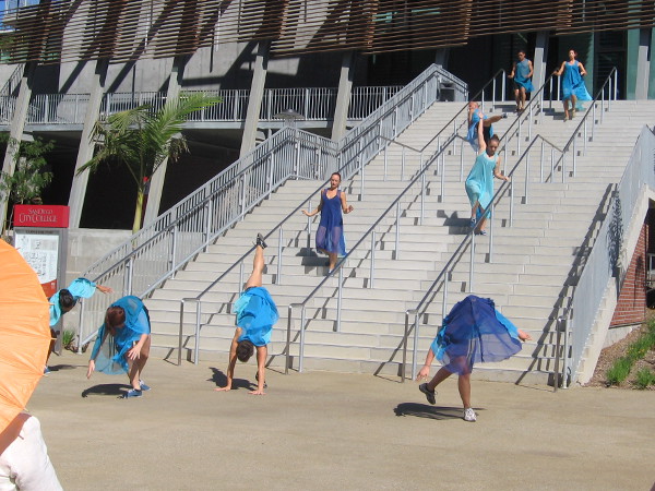 The free form dance twirls and floats before the eyes of onlookers.