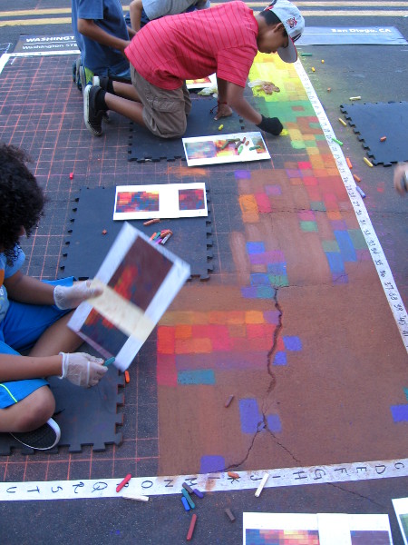 This Italian chalk art will be admired by tens of thousands on Sunday.