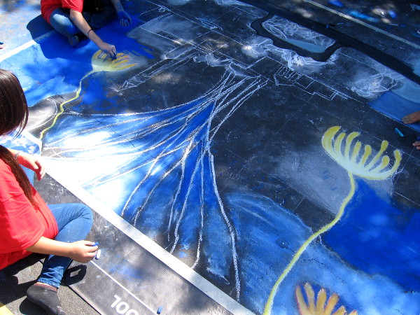 Gesso Italiano chalk art is extremely bold, bright and colorful.