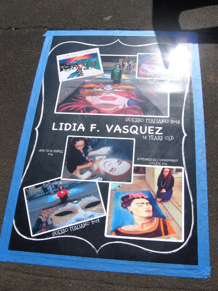 13 year old Lidia F. Vasquez has been creating amazing chalk art for 4 years!