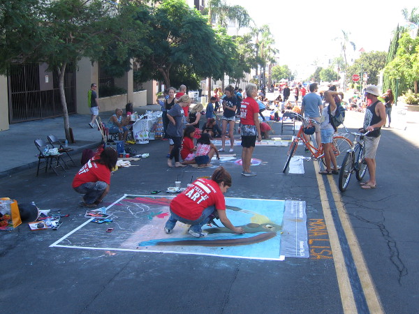 One block of Cedar Street at Festa is dedicated to school students and their art!