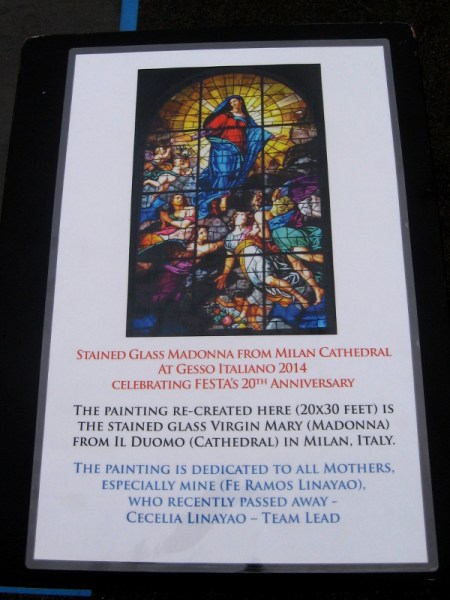 Stained glass Madonna from Milan Cathedral will be reproduced.
