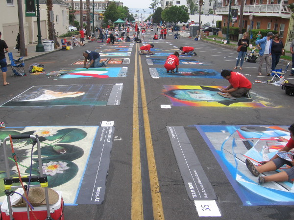 Another look down the street at the absolutely amazing, inspiring art event.