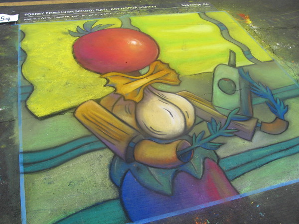 Torrey Pines High School National Art Honor Society made a character out of Italian food!