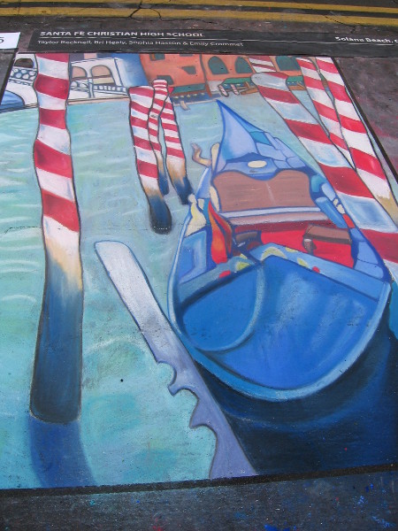 Santa Fe Christian High School seems finished with scene on a Venice canal.