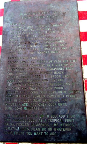 Blackened fish taco recipe from Debra Scott.