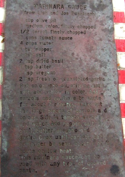 Marinara sauce recipe from restaurateurs Lisa and Joe Busalacchi.