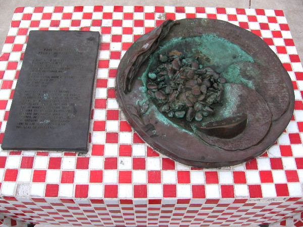 A plate of fava beans served up on a checkered tablecloth makes for cool artwork.