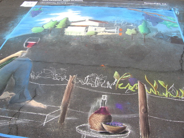 San Pasqual High School chalk art promises to look fantastic.
