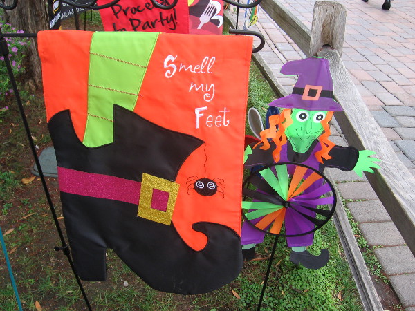 Alamo Flags at Seaport Village has a smelly witch foot!