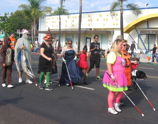 Costumed parade participants from San Diego Center for the Blind.