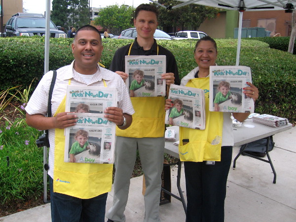 Selling special edition Union-Tribune newspapers during Kids' NewsDay!