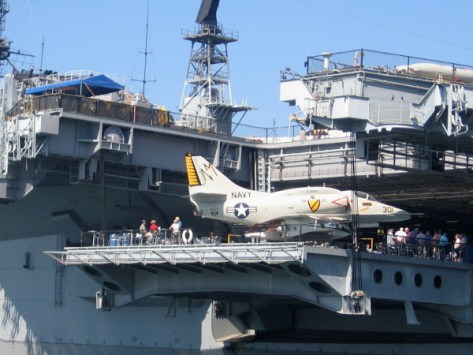 This A-4 Skyhawk of the Black Knights attack squadron was once based on USS Oriskany.