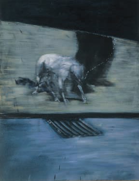 Francis Bacon, Man With Dog, 1954, courtesy the Albright-Knox Art Gallery.