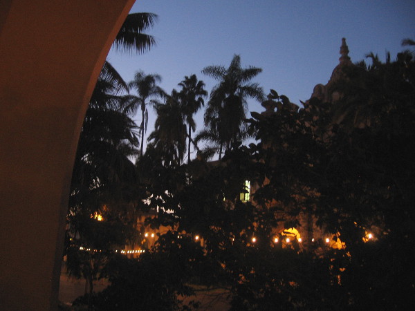 The sky becomes dark blue after sunset and faint stars slowly emerge.