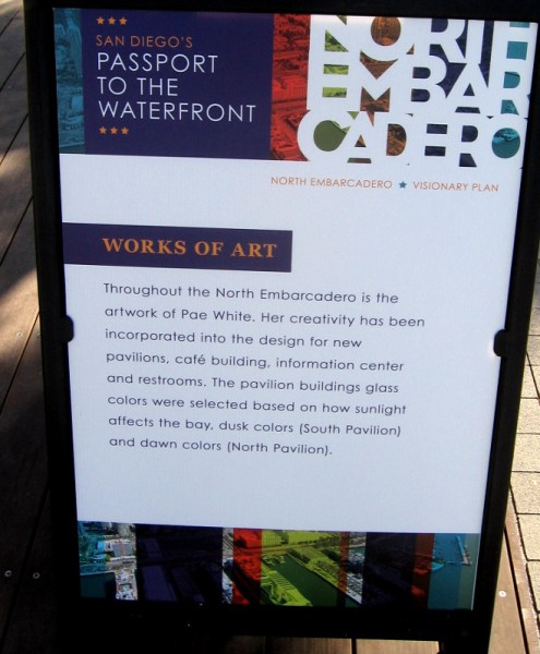 Art for the North Embarcadero improvement was created by Pae White.