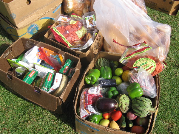 Wasted food includes vegetables, baked goods and expired packaged items.