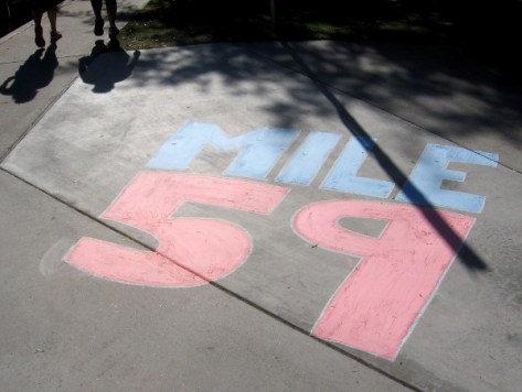 Mile 59. Just one mile to go to the Petco Park finish!