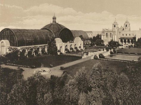 The Botanical Building, then and now one of the largest lath structures in the world. In 1915 its popular name was Lath Palace.