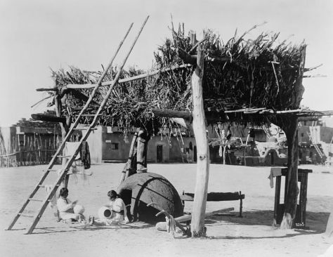 Realistic exhibit shows Zuni native life at the Panama-California Exposition in San Diego's Balboa Park.