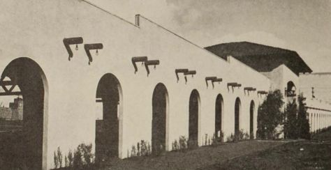 The long Tractor Buillding was located near a tractor demonstration field, just west of the Painted Desert.