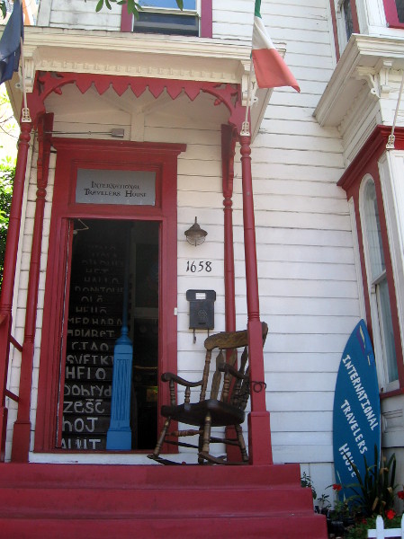 International Travelers House has a door that welcomes one and all.