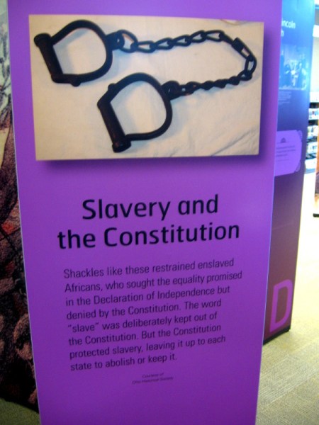 The original Constitution didn't abolish slavery. It left the matter to the states.