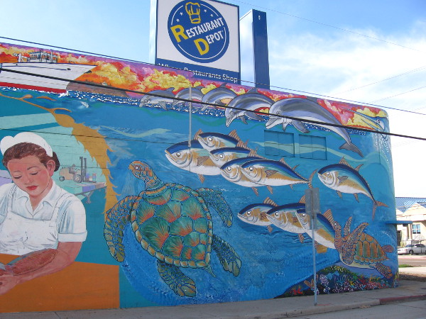 The end of Harbor Drive section, and now we'll turn west for a bit more...