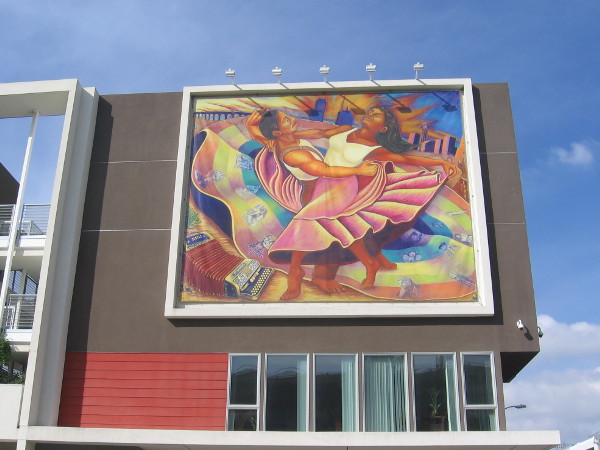 These dancers are visible when driving over the Coronado Bay Bridge.