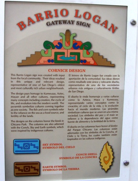 One of two displays on either column that explains the design.