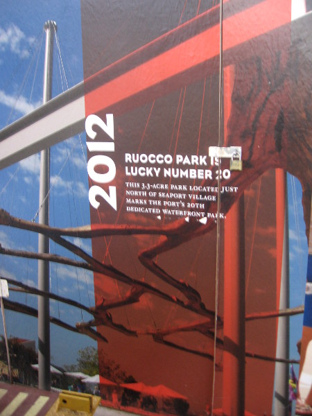 2012: Ruocco Park immediately north of Seaport Village is dedicated.