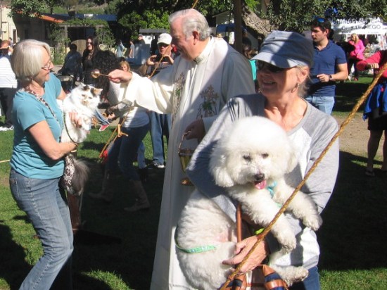 Many animals were blessed in Old Town San Diego State Historic Park.
