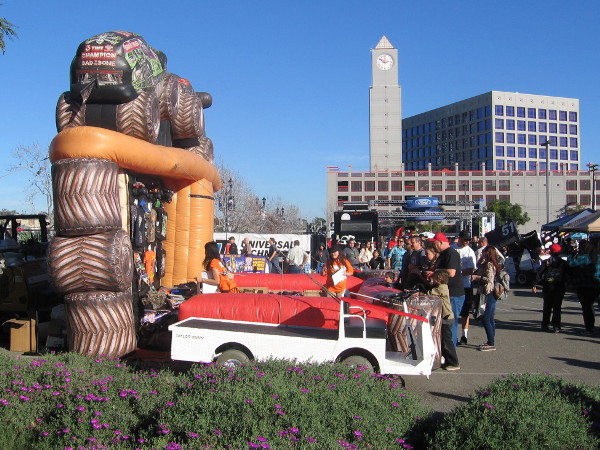 A display I could barely glimpse over the surrounding fence.