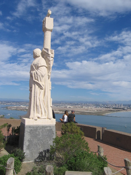 Statue of Cabrillo donated by the Portuguese government at a popular lookout spot.