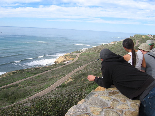 Looking northwest toward the tidepools below and Pacific Ocean breakers.