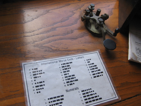 The telegraph key still works!